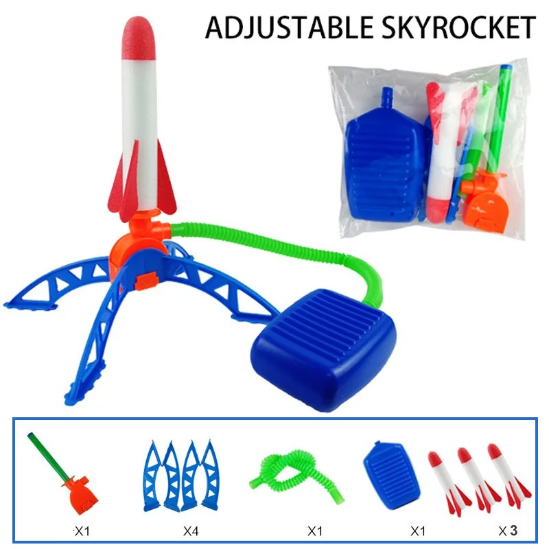 Kids Outdoor Jumping Toys - Воздушная ракета с ножным насосом для