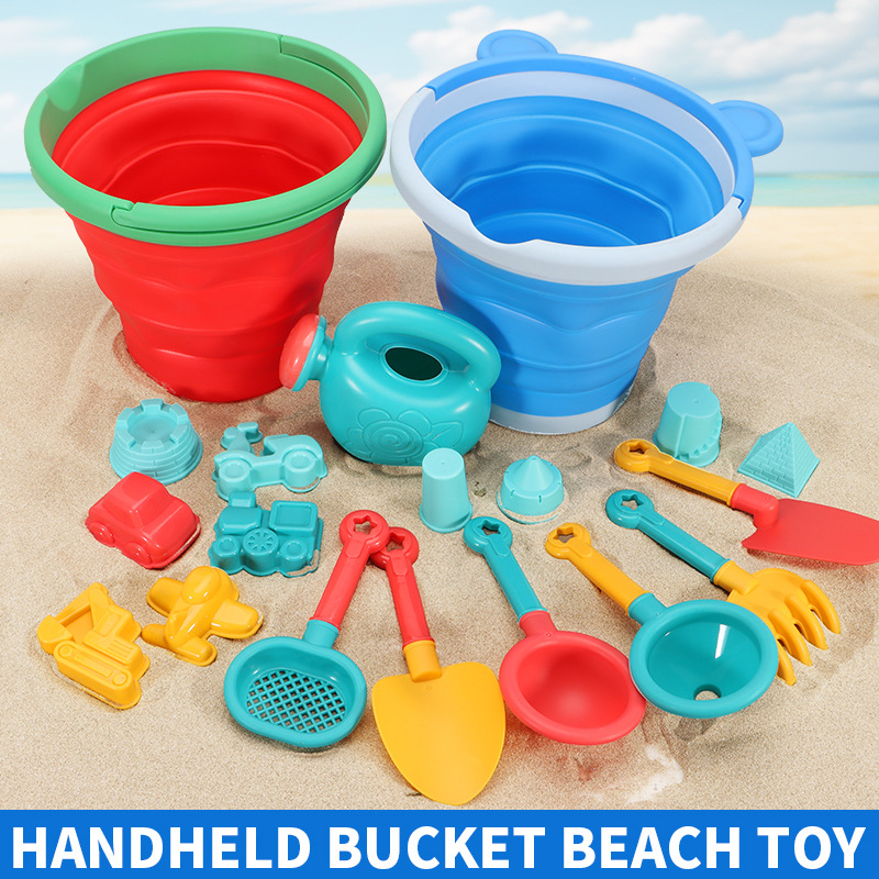 Kids Outdoor Sandbox - Набор пляжных игрушек для песка: лопатки,