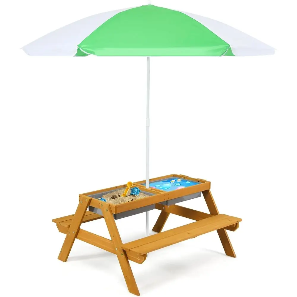 Kids Outdoor Activity Table - Детский столик-зонтик 3-в-1 с регулировкой высоты