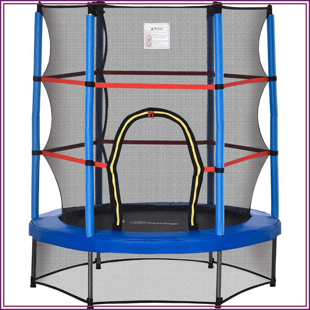 Kids Indoor Outdoor Trampoline - 55-дюймовый мини-батут для детей 3-6 лет,