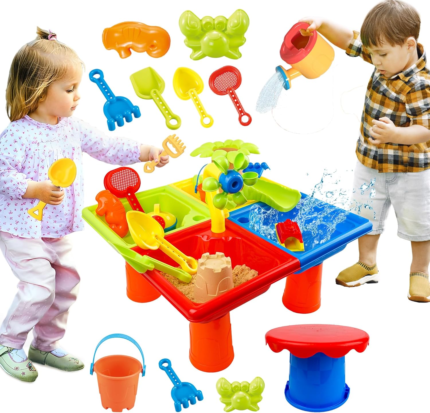 Kids Outdoor Table - 25 шт. летний водный стол для