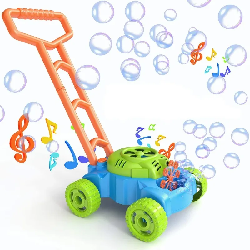 Kids Outdoor Lawn Mower - Электрическая игрушечная тележка с пузырьками, для
