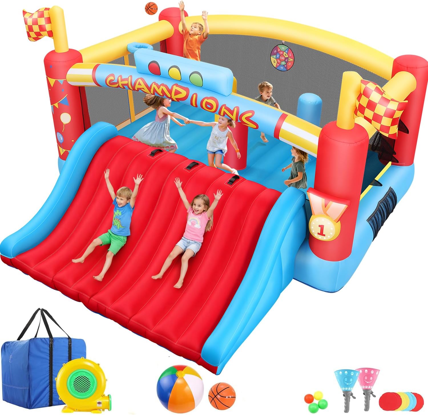 Kids Outdoor Park - Большой надувной батут для детей постарше,