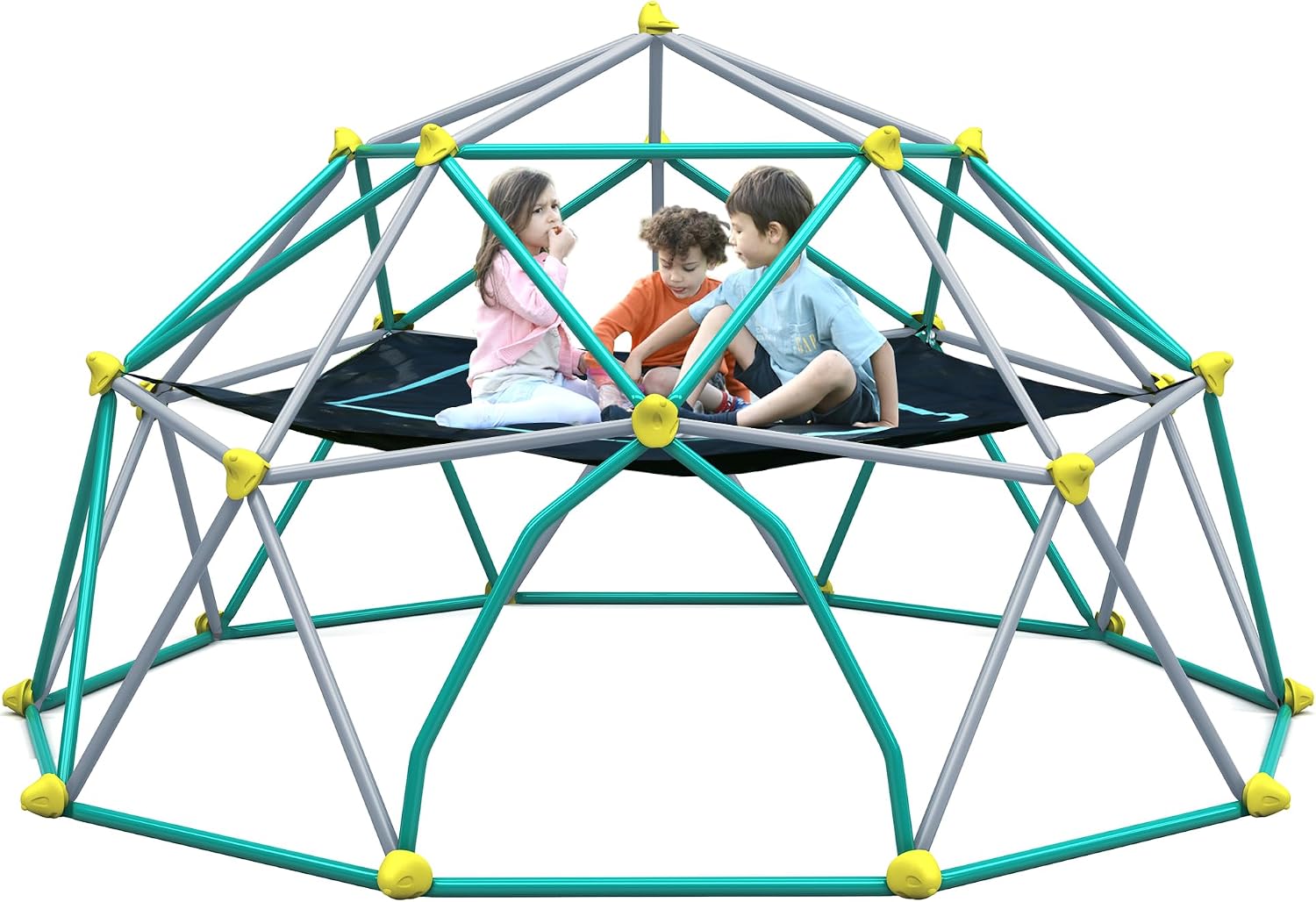 Kids Outdoor Jungle Gym Dome - 13-футовый скалодром с игровым навесом для