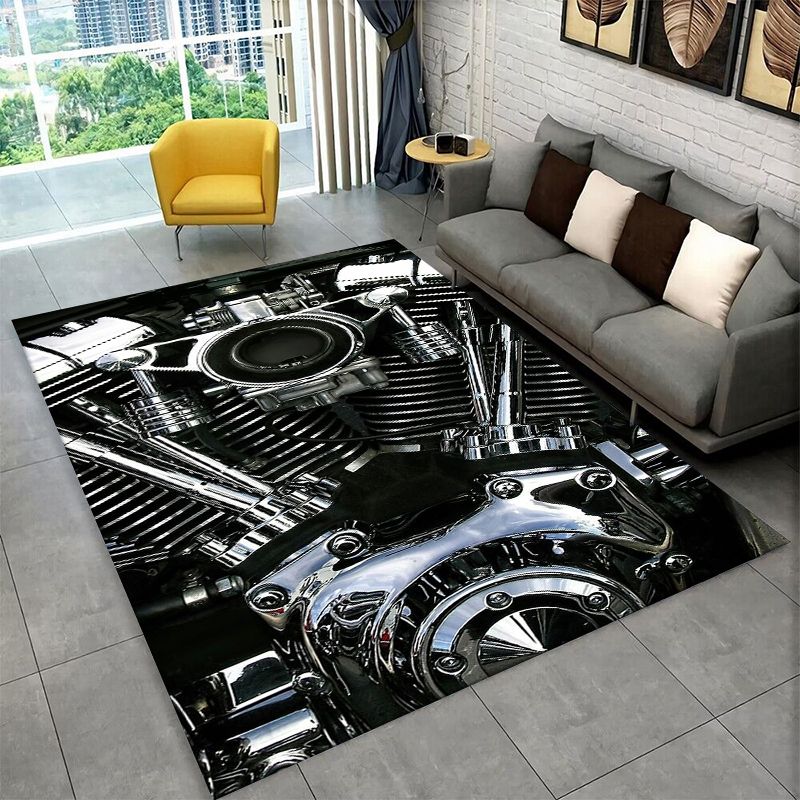 Kids Outdoor Area - Ретро-коврик H-Harleys Racing Moto с противоскользящим