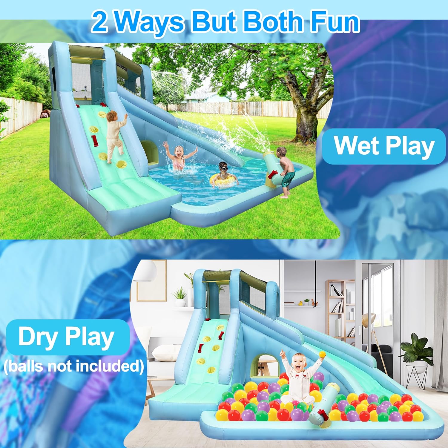 Надувной детский батут-аквапар – обзор и цена Kids Outdoor Water Slide