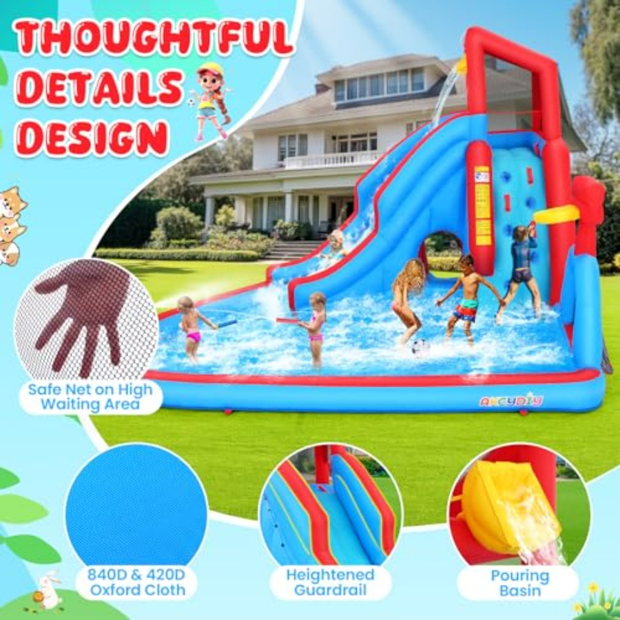 Надувной батут-аквапарк для де – обзор и цена Kids Outdoor Water Slide