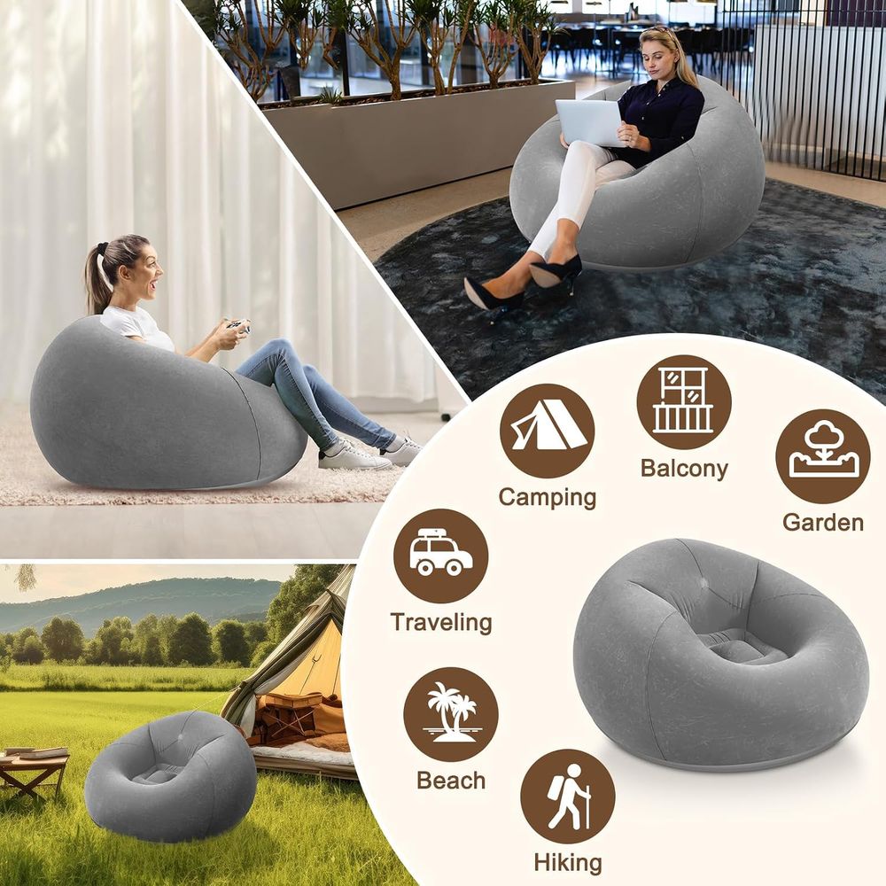 Надувные кресла-мешки, серый п – обзор и цена Kids Outdoor Lounger Chair