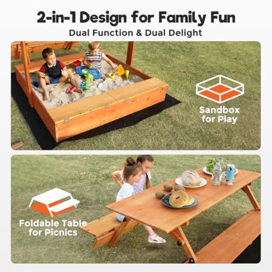 Детская деревянная песочница д – обзор и цена Kids Outdoor Sandbox