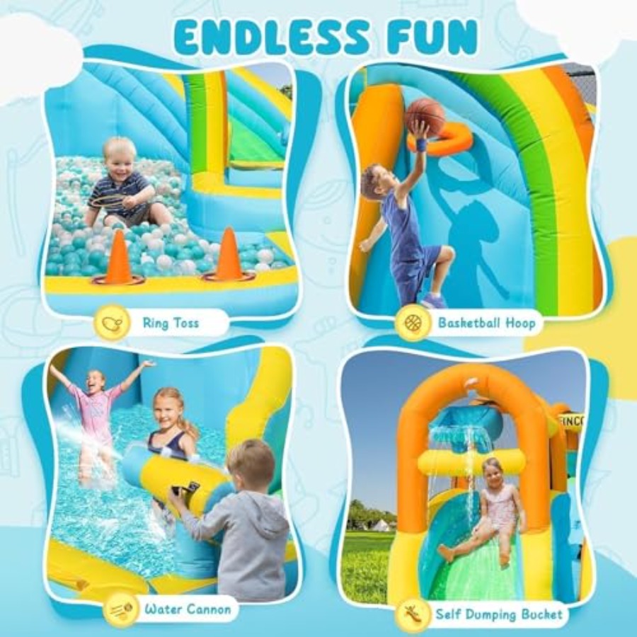 Надувной аквапарк для детей на – обзор и цена Kids Outdoor Park
