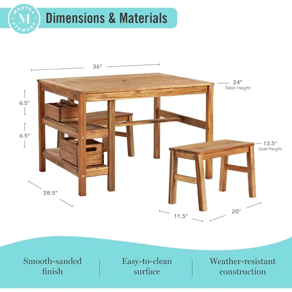 Детский уличный стол-короб и 2 – обзор и цена Kids Outdoor Activity Table