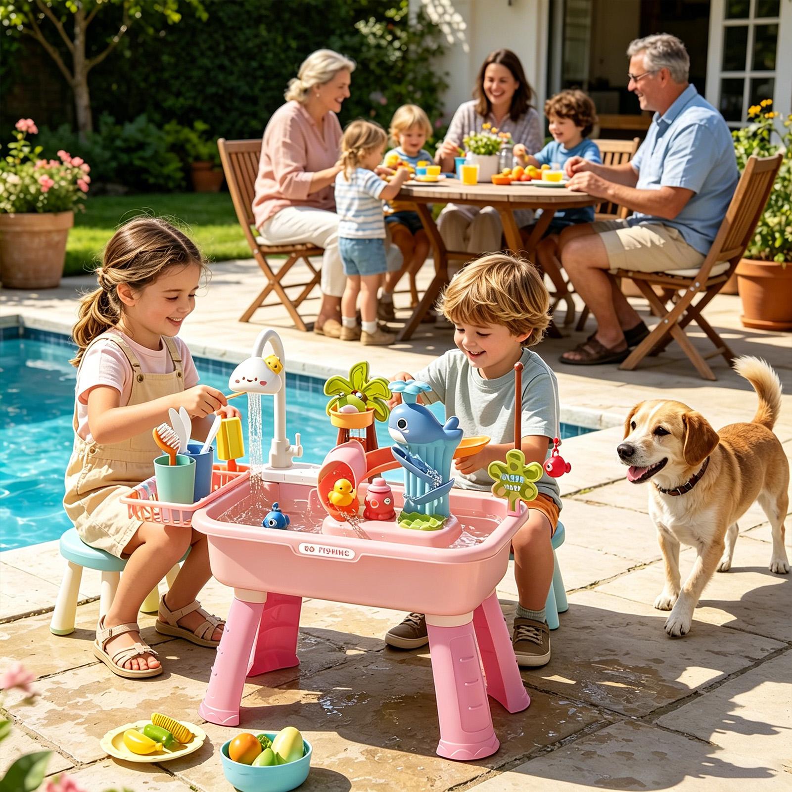 Детский водный стол с насосом, – обзор и цена Kids Outdoor Activity Table