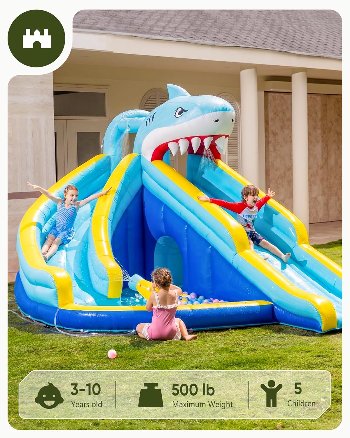 Надувная водная горка-батут дл – обзор и цена Kids Outdoor Water Slide