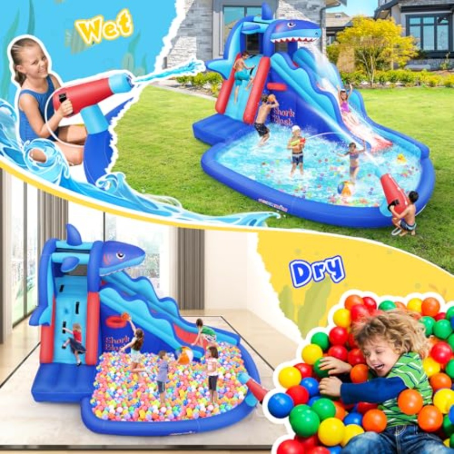 Надувная водная горка-батут дл – обзор и цена Kids Outdoor Water Slide