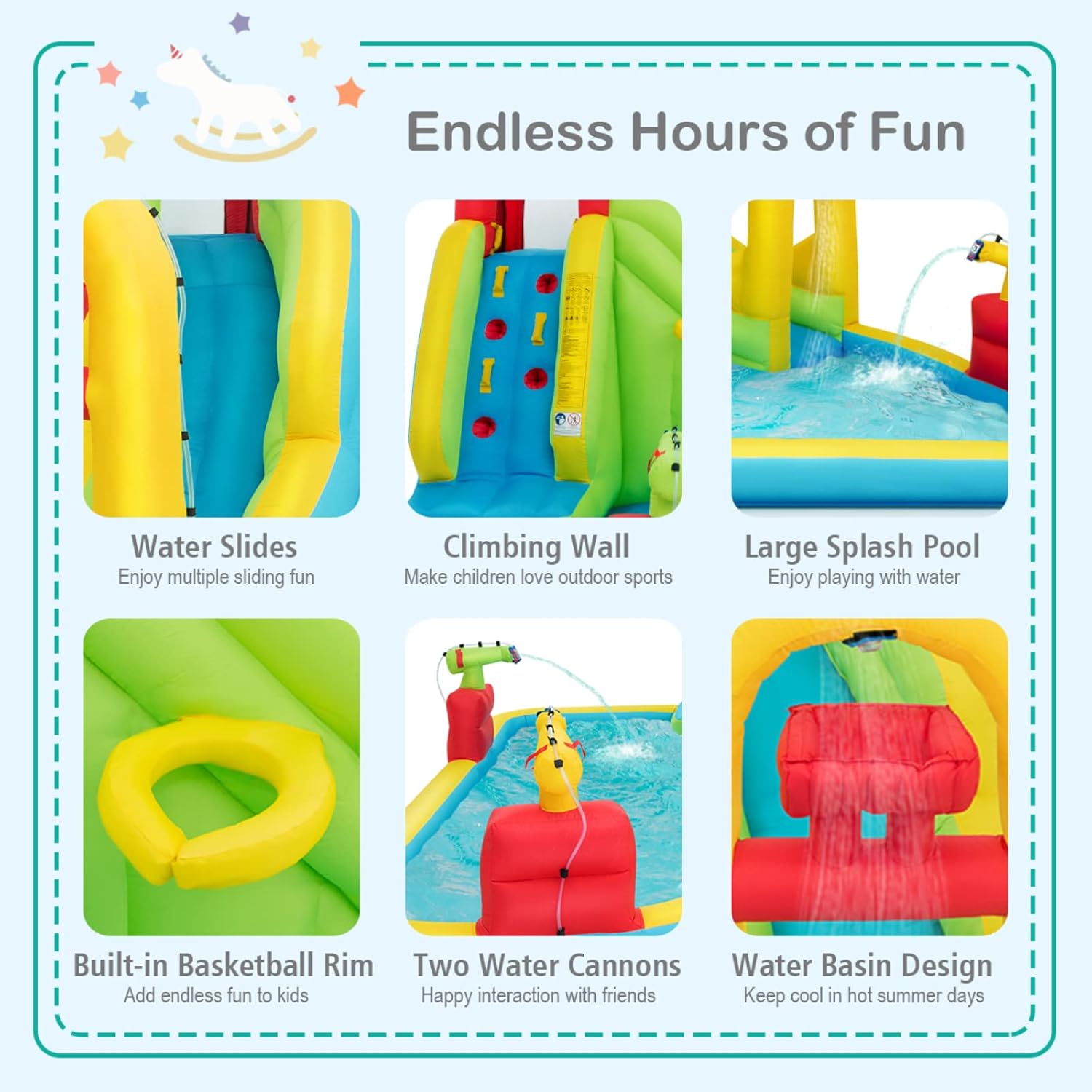 Надувной аквапарк-батут для де – обзор и цена Kids Outdoor Water Slide