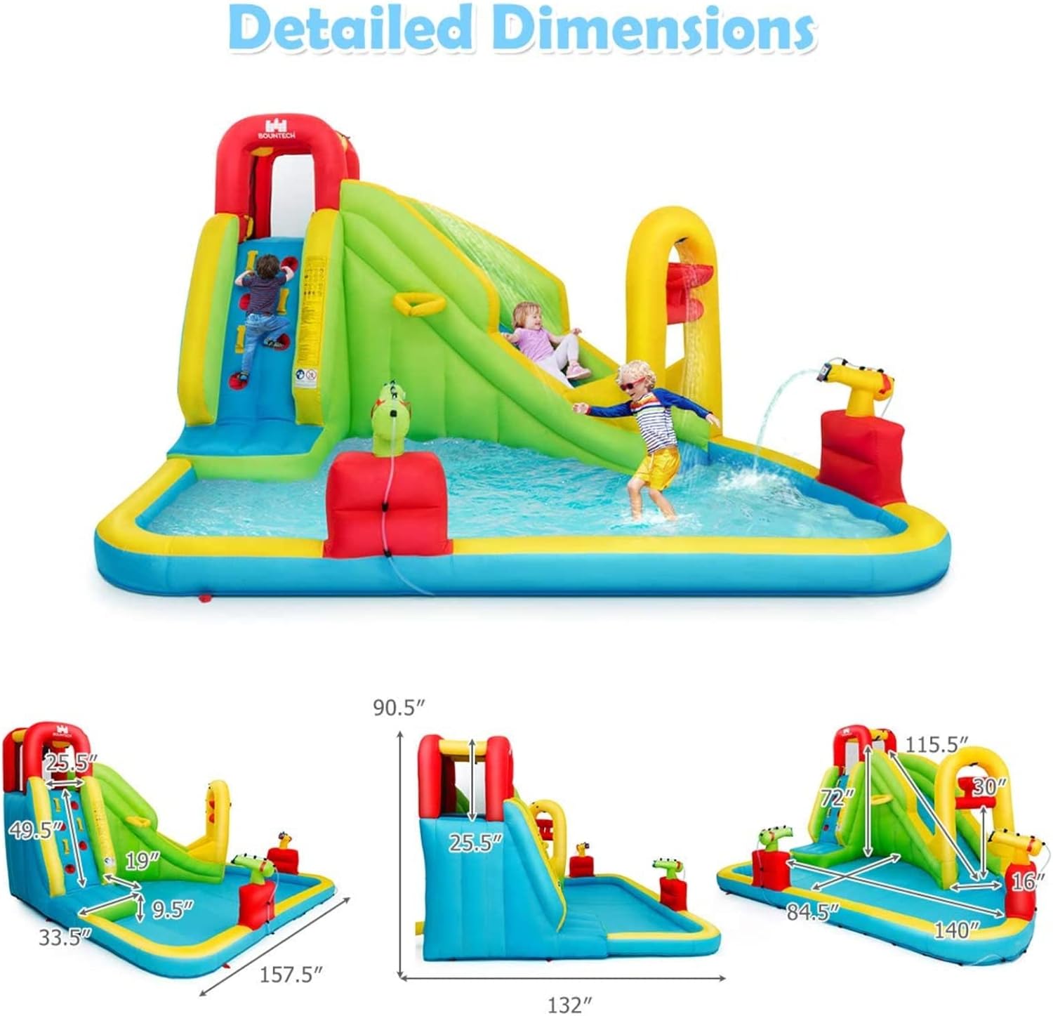 Надувной аквапарк-батут для де – обзор и цена Kids Outdoor Water Slide