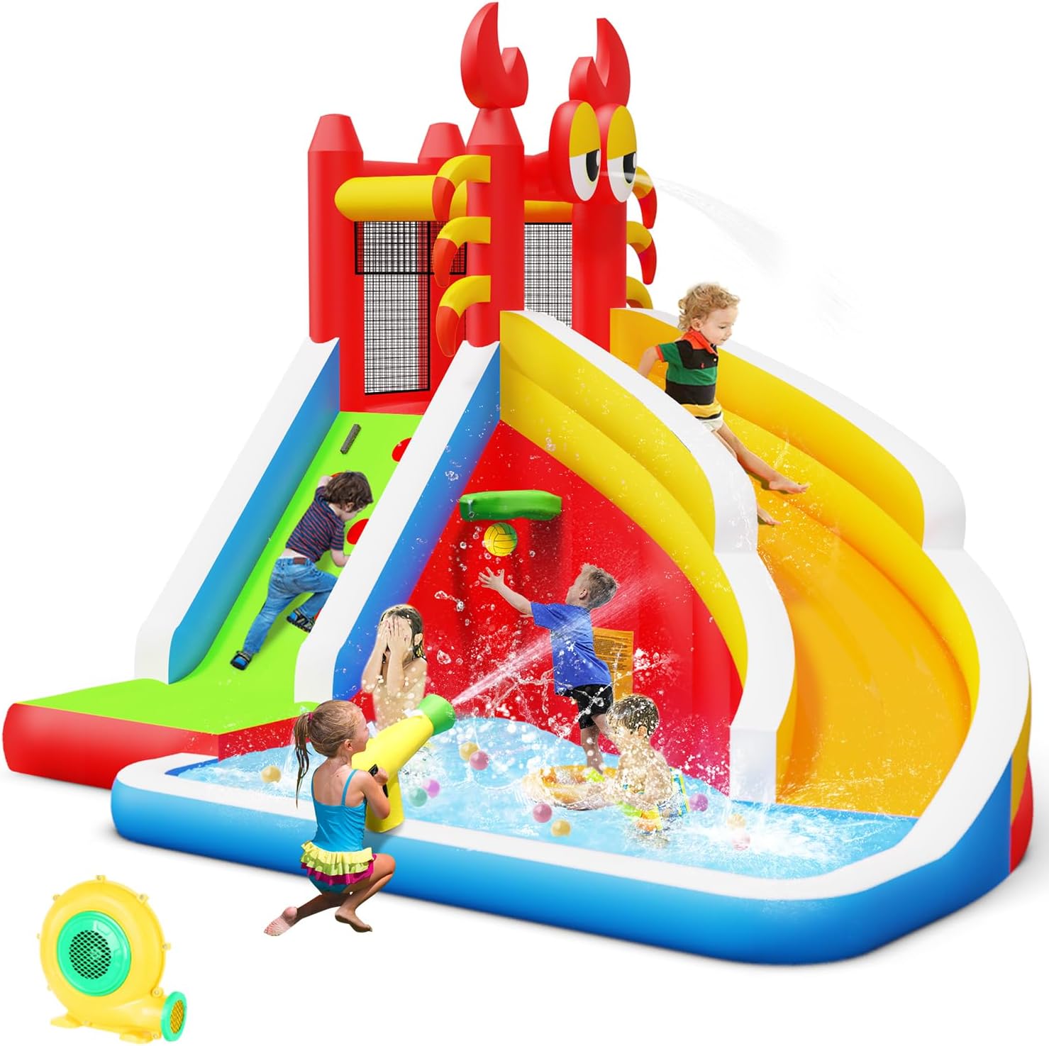 Большой надувной батут с водно – обзор и цена Kids Outdoor Water Slide