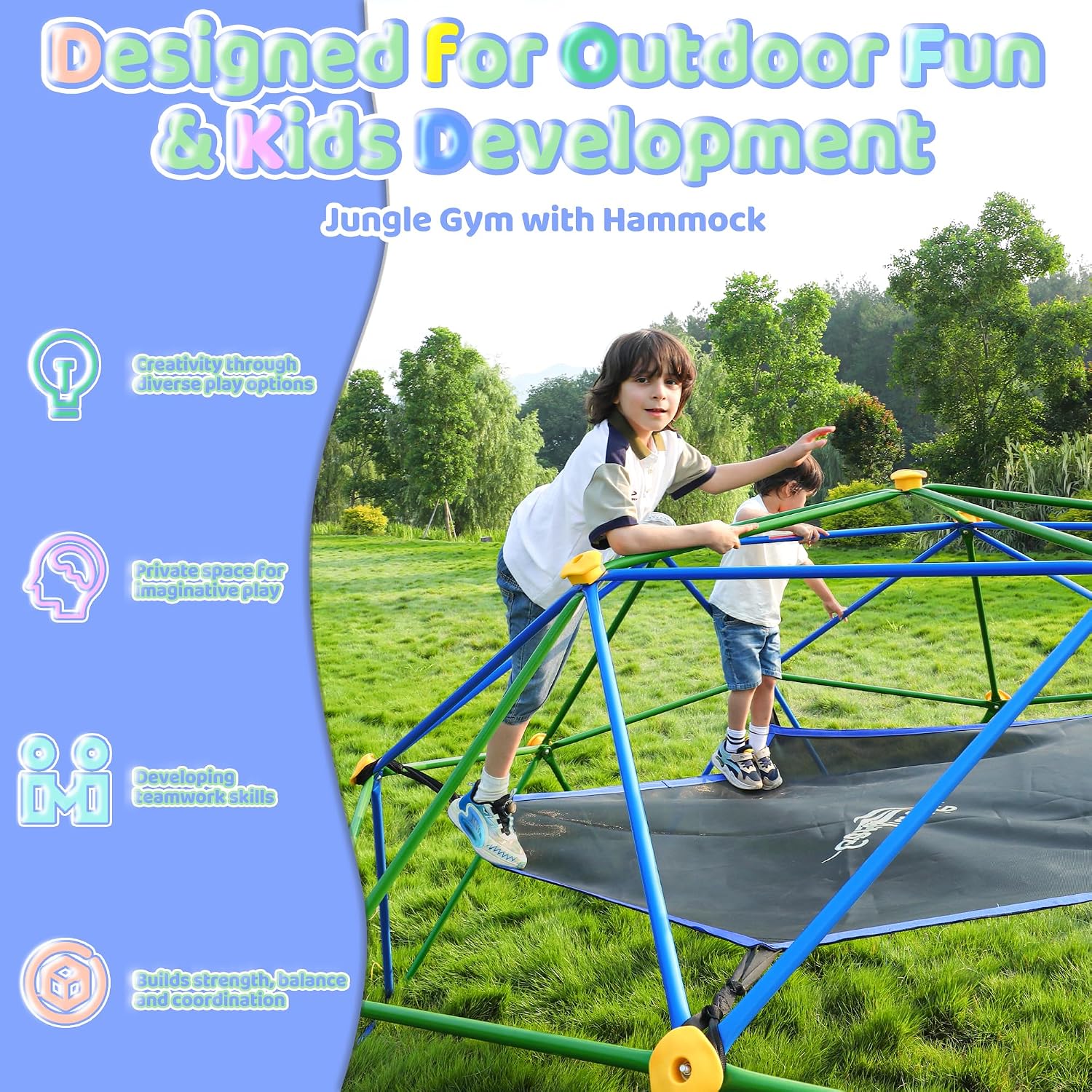 10-футовый скалодром-купол с г – обзор и цена Kids Outdoor Jungle Gym Dome