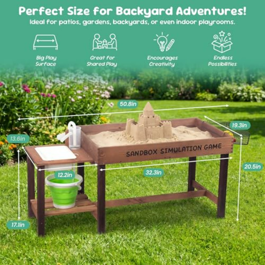 Детский деревянный стол для иг – обзор и цена Kids Outdoor Activity Table