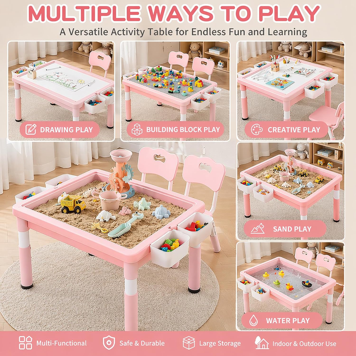 Детский игровой стол с местом  – обзор и цена Kids Outdoor Activity Table